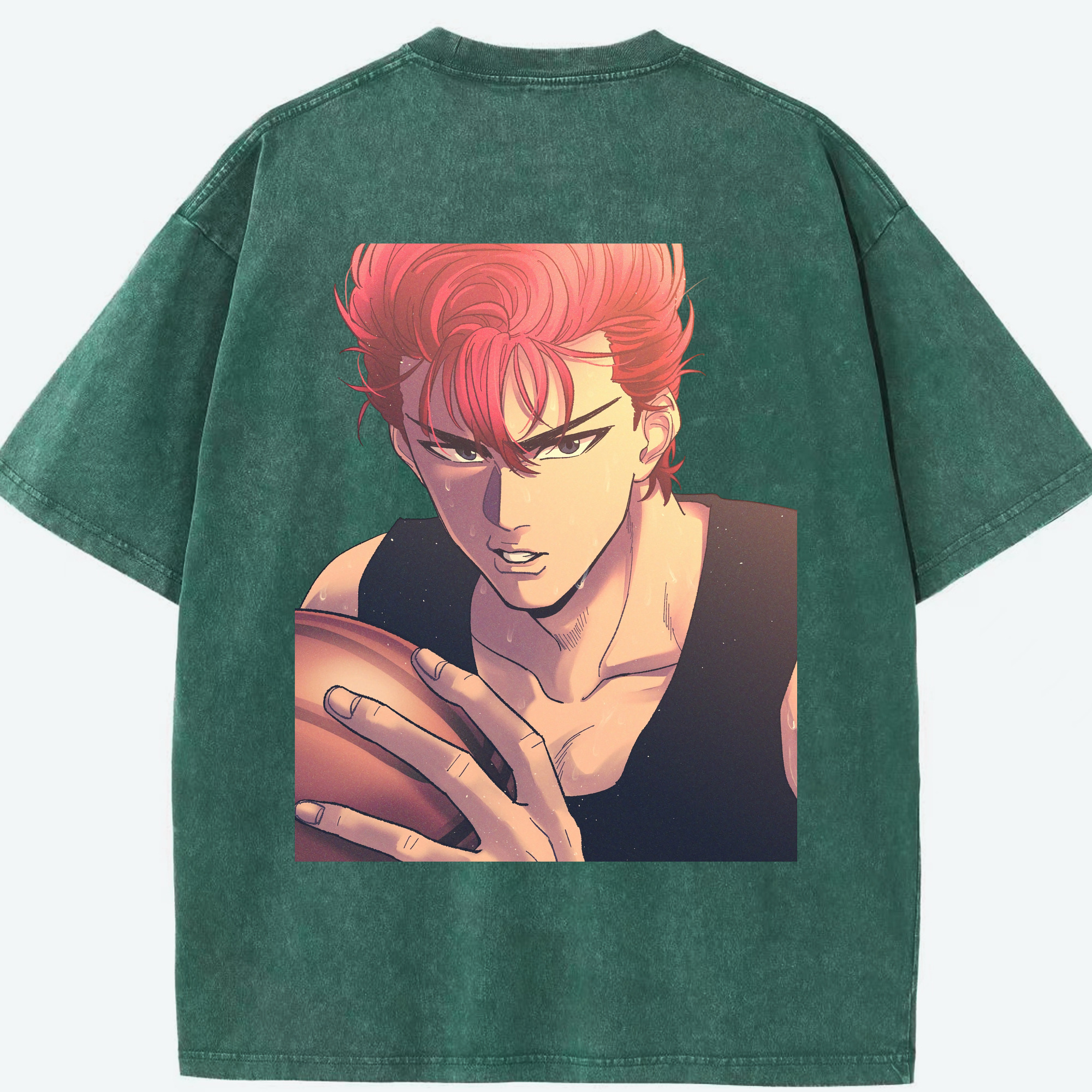 （画像用） SLAM DUNK／スラムダンク 綿100% ヴィンテージ風 半袖Tシャツ（背面プリント）